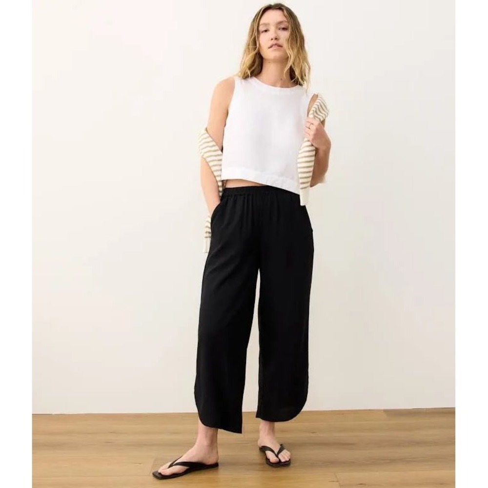 Marine Layer Allison Wide Leg Pants Black Small‎ New With Tags